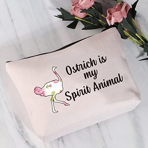 JYTAPP OTRICH ljubavni poklon noarich šminka za šminker Ostrich je moj duh životinjski kozmetički torba pokloni za nojske ljubitelje