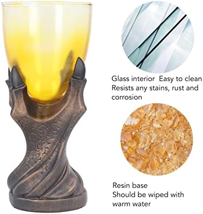 Staklena čaša za piće, smola baza otporna na koroziju 3d staklena čaša sa jednom rukom sa kandžama jedinstvena za kuhinju