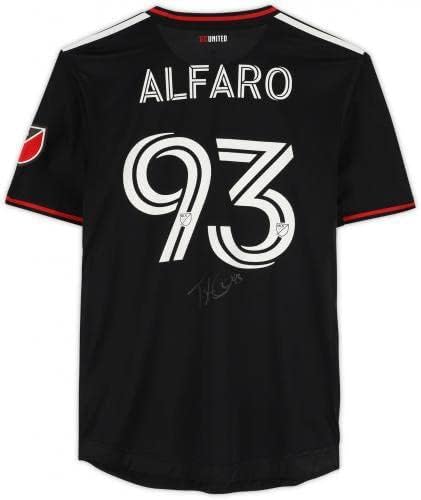 Uokvireni Tony Alfaro D.C. United AUTOGREGENI MACKURATNO KORIŠTENJE 93 Black dres iz sezone 2022 MLS - veličina M - nogometne drepse
