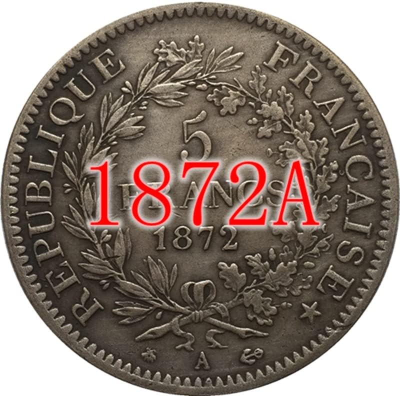 12 Različiti datum Francuski novčići čisti bakar srebrni antikni obrtni obrtni vile mogu puhati