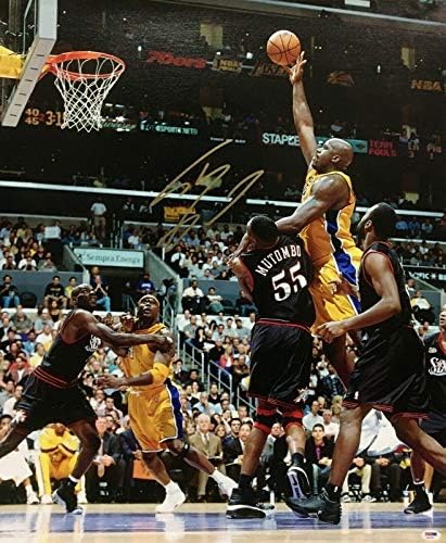 Shaq Shaquille O'Neal potpisao Lakers 23x27 platno Foto PSA 7A66911 - AUTOGREM NBA ART