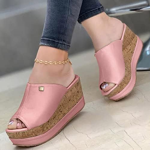 Sandale dame cipele Solid Fashion Summer Platform Boja sandale klinove cipele Rimljeni kokosi Sandale za žene