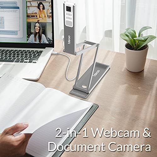 Ideao Dc400 4K USB prenosiva kamera za dokumente/Web kamera 13MP 4K/30fps, 1080 / 60fps, 2-u-1 vizualizator autofokusa i web kamera, ugrađeni Mic i LED, podrška Win / Mac / Chromebook, za učenje na daljinu & amp; nastava