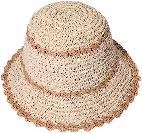boderier slamnati šeširi za žene u boji slamnata kanta za sunce Floppy slamnati šešir za plažu pakirani pribor za ljetni odmor