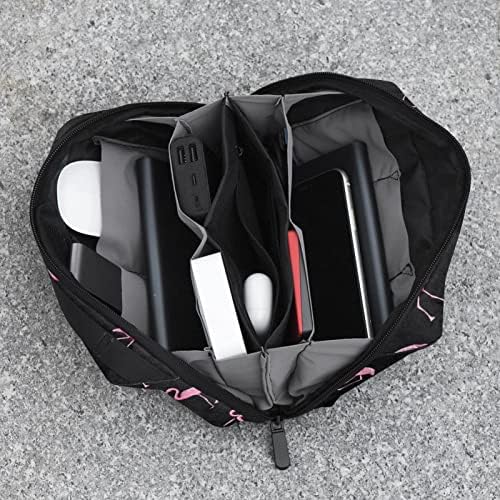 Prijenosni elektronski Organizator torbica Torbe Pink Flamingo putni kabl torba za skladištenje tvrdih diskova, USB, SD kartica, punjač,