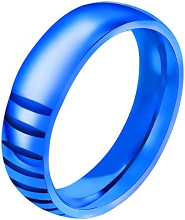 Dječaci prstenovi za tinejdžerske tinejsko čelični čelični plavi par prsten nakit rođendan prijedlog poklona za angažman za zabavu