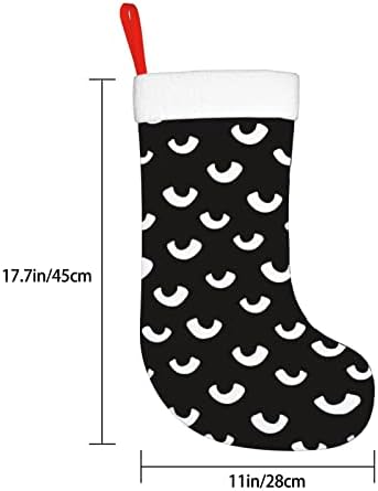 Austenstern Božićne čarape Halloween zastrašujuće crne oči dvostrane kamine viseći čarape
