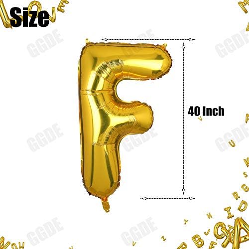 40-inčno veliko zlatno slovo FOIL Mylar Helium balone Birthday Baby Tuš ukras za ukrašavanje Abeceda M