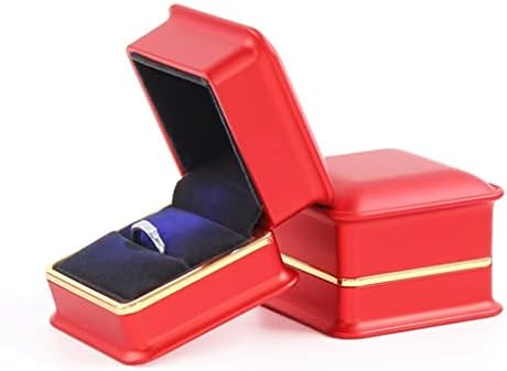 CXDTBH Vjenčani LED svjetlosni prsten za angažman luksuzne klavirske boje nakit poklon zaslon organizatora
