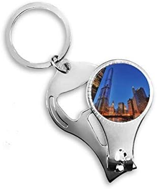 Gradske zvijezde Night Sky Art Deco Poklon modni noktilni prsten za nokteni prsten za boce za ključeva Clipper