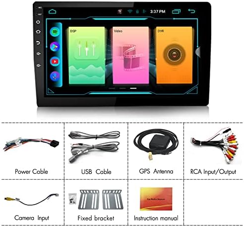 Multimedijalni auto Stereo Carplay Android Auto, 9-inčna dvostruka Din glavna jedinica Bluetooth GPS Sat Nav ekran osetljiv na dodir