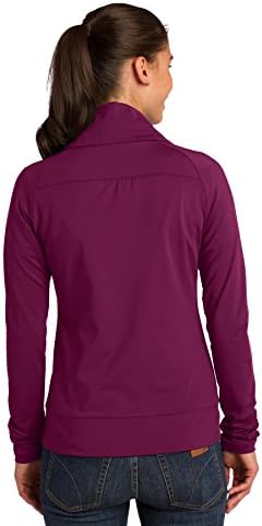 Sport-Tek Ladies Sport-Wick Stretch Full-Zip Jacket, XL, Ružičasti Rush