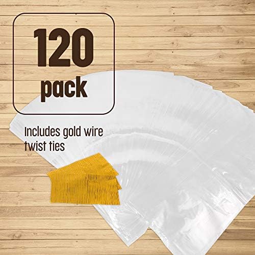 [120 pakovanje] plastične kese za hleb za domaći hleb ili pekaru - kese za hleb za teške uslove rada sa kravatama - prozirni omoti