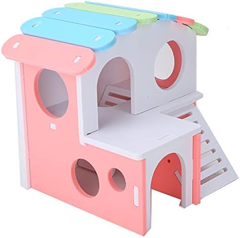 Hrčak mini vila Dvoslojni slojevi Šareni kućni kućni ljubimci Sleep balkon igračka za reprodukciju za Gerbils Chinchillas Gvineja