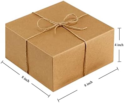 DEEDOCHY smeđe poklon kutije sa poklopcima,kutija za prijedloge djeveruša,Kraft Poklon kutija od 12 pakovanja za vjenčani poklon,