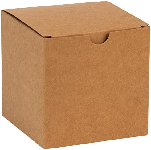 Hammont Cube Kraft Gift Tuck Top Box / 4x4x4 male papirne kutije | za Party Favors, Cupcakes, Vjenčanja, rođendan & amp; Božić