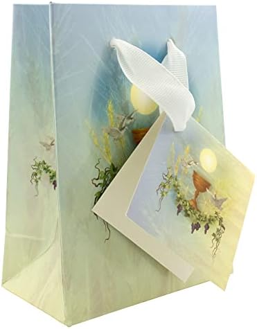 Poklon torba za prvo Sveto Pričešće / uključuje maramicu i oznaku | predivan vjerski dizajn | dizajniran u Italiji / sadrži katolički