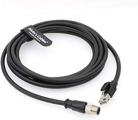 Alvinovi kablovi M12 4 Pozicija D kodiran na RJ45 Ethernet kabel M12 4 PIN muški do RJ45 muške mreže CAT5E oklopljeni kabel industrijski