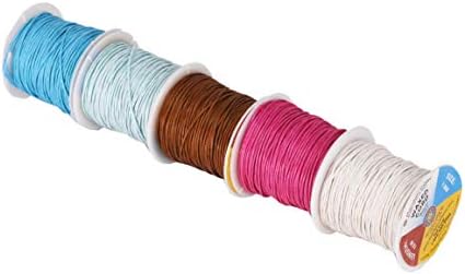 Mandala Crafts razne boje 1mm voštani gajtan za izradu nakita - 273 Yds razne boje voštani pamučni gajtan za nakit narukvica užad