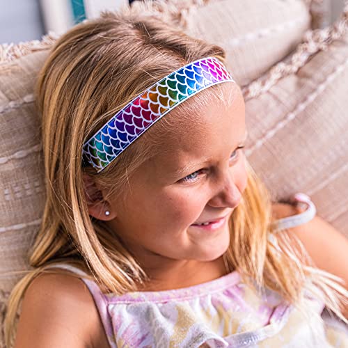 FROG SAC 6 Mermaid elastične trake za glavu za djevojčice, Podesiva neklizajuća traka za glavu za kosu za djecu, rastezljive trake