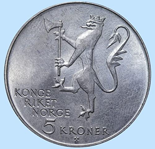1975 F besprijekorna Norveška kovanica Komeromira 1825 Norveške emigracije u SAD na brodu Restauration! 5 Kroner prodavač percfect