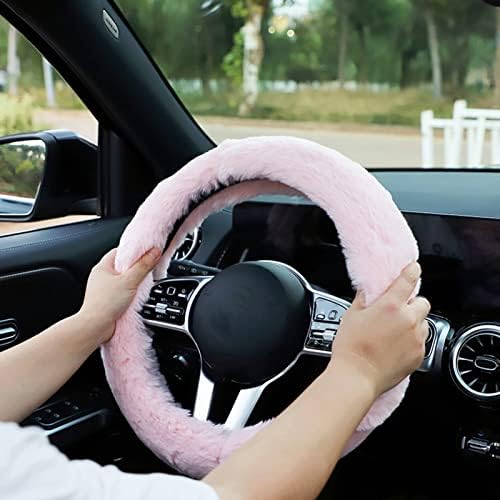 Fluffy Car upravljač za žene za žene, JXJKMMN Zima Volkswagen elastičnost Modni umjetnički vuna topli feuzrni zaštitni točak Univerzalni