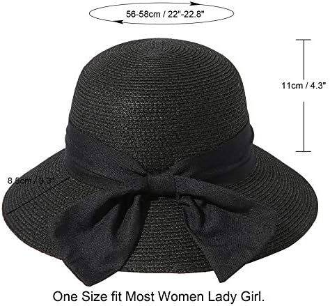 Lanzom sunčanih kape za žene široka brana slamna šešica ljetna plaža kapa sklopiva kapa za putovanja na otvorenom