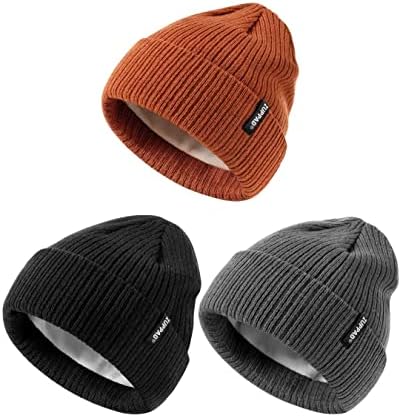 ZUPPAD baby Beanie šešir 3 pakovanja male devojčice dečaci, bebi šeširi zimski topli pleteni termo sa podstavom od flisa, dečiji zimski