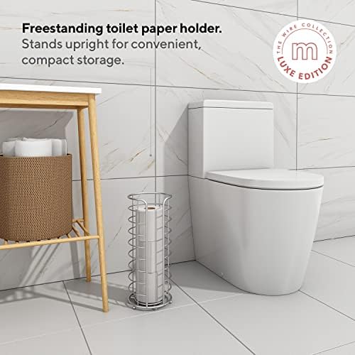 Mindspace Samostojeći toaletni papir | Mega Roll Stand up WC držač papira | Rezervni kupaonica Držač papira Tkiva Organizator | Polirani