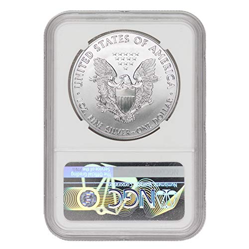 2021 1 oz Američki srebrni orlov novčić MS-70 $ 1 Mint State NGC