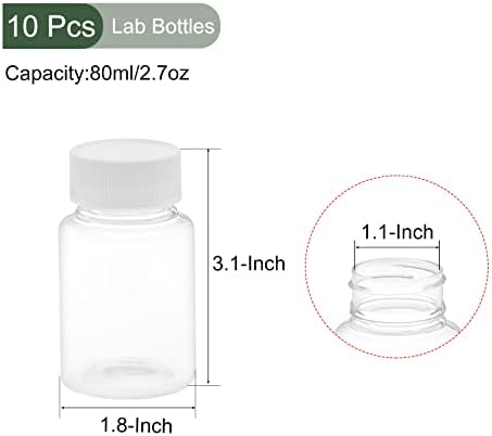 Yokive 10 kom. HEMIJSKA Skladište, posuda za kućne ljubimce sa širokim ustima | Zaptivanje reagensa uzorka, odlično za laboratoriju,