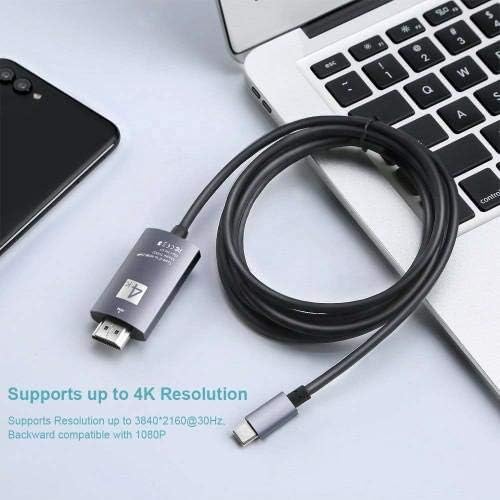 Kabel za crnogagični džep kino kamera 6K - SmartDisplay kabel - USB tip-c do HDMI, USB C / HDMI kabel za crnogagični džepni kino kameru