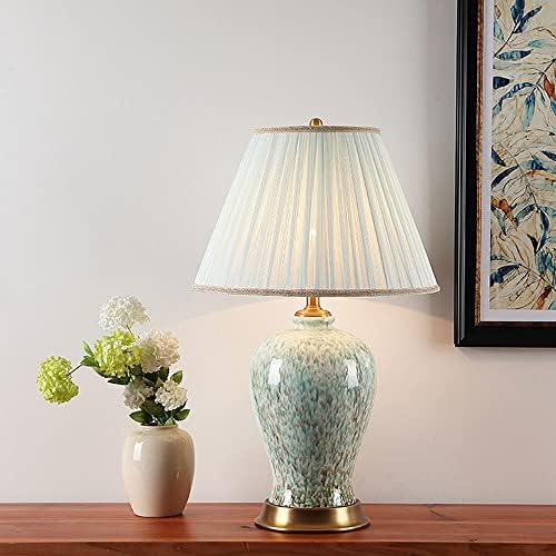 LBSWYH Postmoderna lampica Luksuzna zastakljena glazura Svjetiljke Američki mesing stol svijetlo noći svjetiljka za spavaću sobu za
