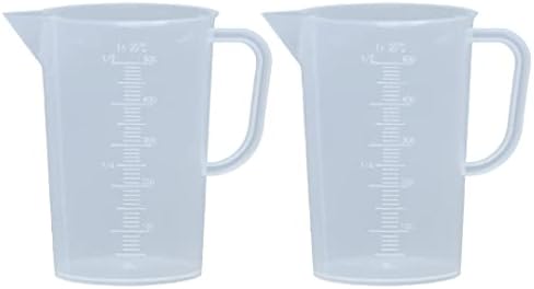2 kom 0,5 L plastičnih Graduiranih čaša sa ručkama, Merna čaša 500ml Plastična Merna čaša