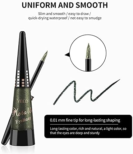 Dostupno 6 boja Glitter Color tečni Eyeliner vodootporni otporan na znoj dugotrajni tečni šareni olovka za oči Pen 10ml olovka za