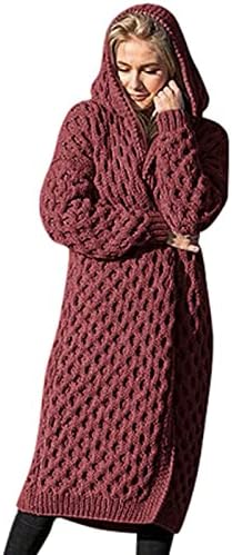 VRTLKKFE Zimski kaputi za žene, kardigan dugi rukavi vuneni jakni Duks debeli božićni džemperi za žene
