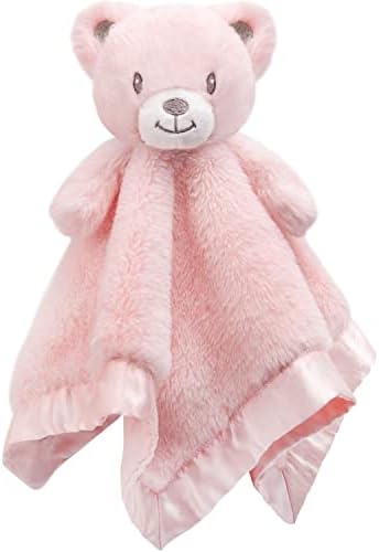 Beilomu Bear Security pokrivač i satenski beba za dječake Djevojke za kolica za tuširanje pokloni ružičasti
