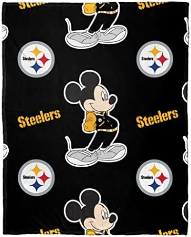 Northwest Official NFL Pittsburgh Steelers & Mickey Mouse lik Hugger jastuk & svile dodir bacanje Set, 40 x 50