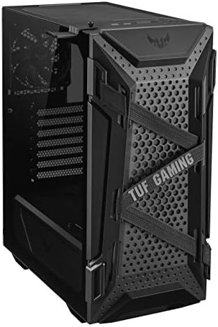 ASUS TUF Gaming GT301 ATX kompaktna torbica srednjeg tornja sa bočnom pločom od kaljenog stakla, Crna