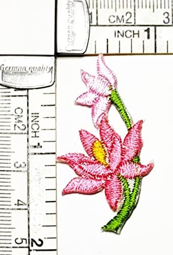 Kleenplus 3kom. Mini Pink Lotus šije željezo na vezenim zakrpama cvijeće modna naljepnica Zanatski projekti dodatna oprema šivanje