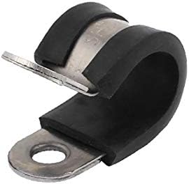 X-dree dia gumene obložene oblikovane cijevi od nehrđajućeg čelika Clip kabel (14 mm dia tubu u GOMMA A Forma di r con rivestimento