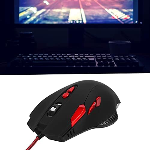 Sjajni miš, Plug and Play ergonomski oblik dizajn Gaming Mouse 8 operativni tasteri praktični sa svjetlom za disanje za ured za dom