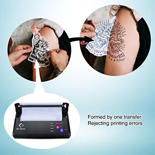 Ultrazvučni čistač LifeBasis 600ML & amp; mašina za prijenos tetovaža Crna