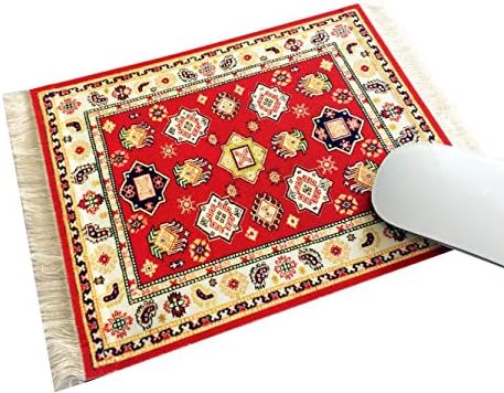 Set 4 jastučića za miša ruga | Orijentalni turski dizajn | Minijaturni tepih prostirke