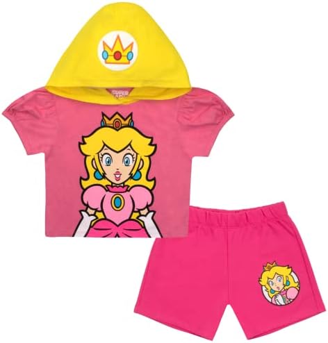 Nintendo likovi Super Mario lagani kostim kratki rukav Hoodie T-Shirt & amp; šorc Set