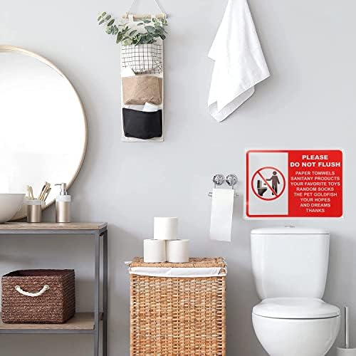 THTEN 7 X10 Molimo ne ispirajte papirne ručnike ili femini proizvode u wc-u za kupatilo, jednostavan za ugradnju za dom, poslovne,