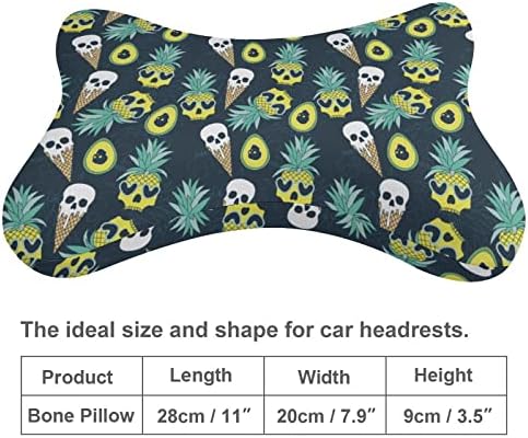 Jastuk za automobilski otvor za automobile u obliku lubanja Avocado od 2 laboratorija za automatsko kolo za glavu u obliku kostiju