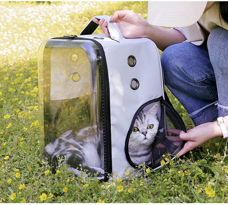 ZHUHW Cats ruksak sklopiva putna torba za kućne ljubimce prozračni ruksak za kućne ljubimce Prijenosna prozirna torba za mačke
