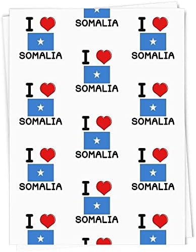 5 x A1 'volim Somaliju' Zamotavanje poklona/Listovi papira za umotavanje