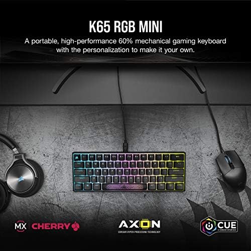 CORSAIR K65 RGB Mini 60% mehanička igračka tastatura, crna i harpunska RGB bežična mreža - bežični punjivi miš sa klipnim tehnologijama